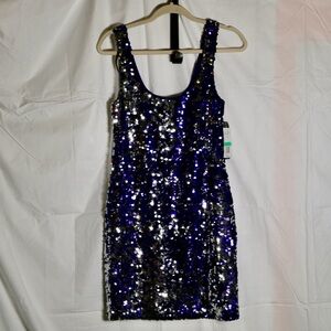 As U Wish Purple and Silver Sequin Dress